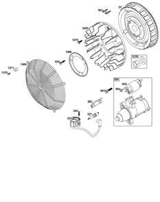 Part Location Diagram of 846495 Briggs and Stratton Retainer-fan